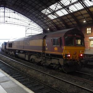 EWS Class 66 passing through Bristol Temple Meads
